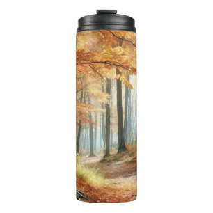 Bouteilles Isothermes Aquarelle Forêt d'automne : Art d'automne