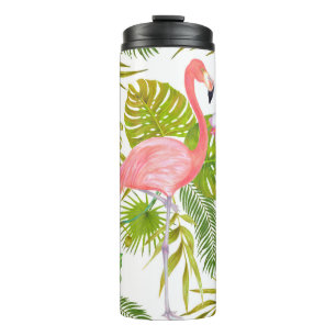 Bouteilles Isothermes Aquarelle illustration de flamant rose bi