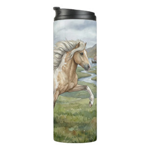 Bouteilles Isothermes Aquarelle Jument islandaise Pinto charismatique