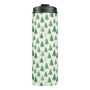 Bouteilles Isothermes Aquarelle moderne Pins de Noël Arbres sans soudure