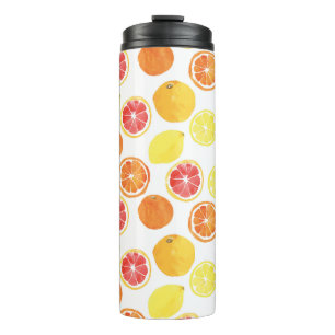 Bouteilles Isothermes Aquarelle Motif de fruits d'agrumes