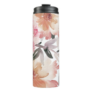 Bouteilles Isothermes Aquarelle motif floral fond, fleur, art, flacon