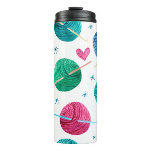Bouteilles Isothermes Aquarelle motif sans couture avec des boules color