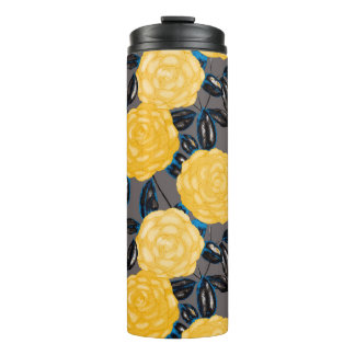 Bouteilles Isothermes Aquarelle motif sans couture avec fleurs de caméli