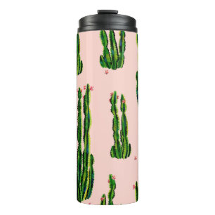Bouteilles Isothermes Aquarelle motif sans couture cactus. Cactus dans l