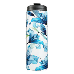 Bouteilles Isothermes aquarelle motif transparent avec flotteur transpar
