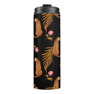 Bouteilles Isothermes Aquarelle motif transparent avec guépards