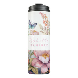 Bouteilles Isothermes Aquarelle personnalisée avec nom