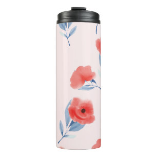 Bouteilles Isothermes Aquarelle Red Peony Motif sans couture