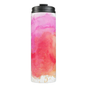 Bouteilles Isothermes Aquarelle rose orange rouge nuageux