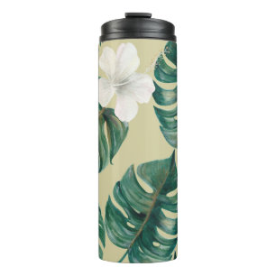 Bouteilles Isothermes Aquarelle transparente motif tropical avec p exoti