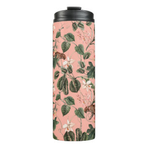Bouteilles Isothermes Aquarelle tropicale exotique motif avec orchidée,