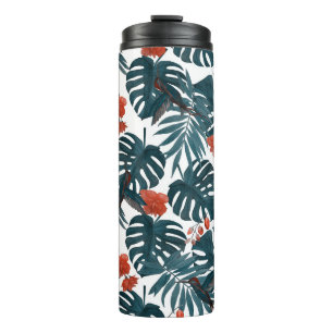 Bouteilles Isothermes Aquarelle tropicale, feuilles, fleurs, colibris