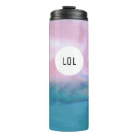 Aquarelle Waves rose Turquoise Motif MONOGRAM