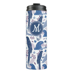 Bouteilles Isothermes Ara Perroquet Bleu Tropical Laisser Motif Monogram