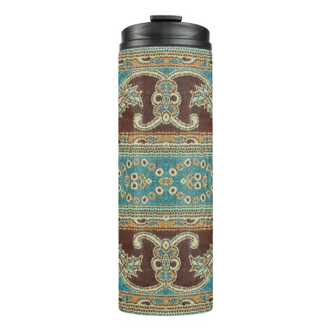 Bouteilles Isothermes Arabesque Fabric Paisley Oriental Design (Devant)