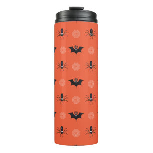 Bouteilles Isothermes Araignée d'Halloween, chauve-souris et motif de co