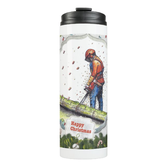 Bouteilles Isothermes Arborist chainsaw tree surgeon Gift Christmas (Devant)