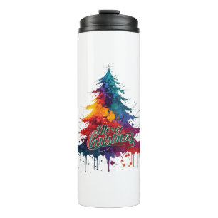 Bouteilles Isothermes Arbre de Noël coloré - Joyeux Déco de Noël
