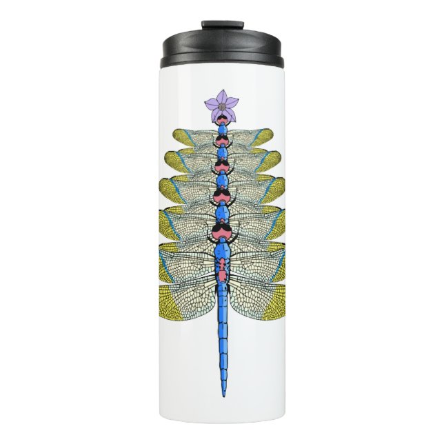 Bouteilles Isothermes Arbre de Noël de libellule, insecte de Noël Amant (Devant)