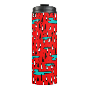Bouteilles Isothermes Arbres à main levée : motif de Noël scandinave.