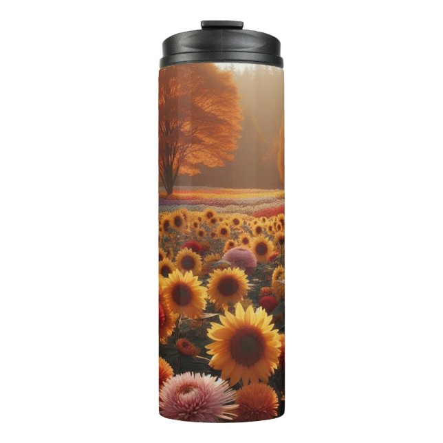 Bouteilles Isothermes Arbres d'automne/terrain avec maman (Devant)