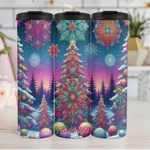 Bouteilles Isothermes Arbres de Noël Abstraits colorés