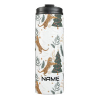Arbres de Noël et motif de tigres