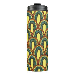 Bouteilles Isothermes Arc-En-Ciel : Charme Vintage Sans Couture.