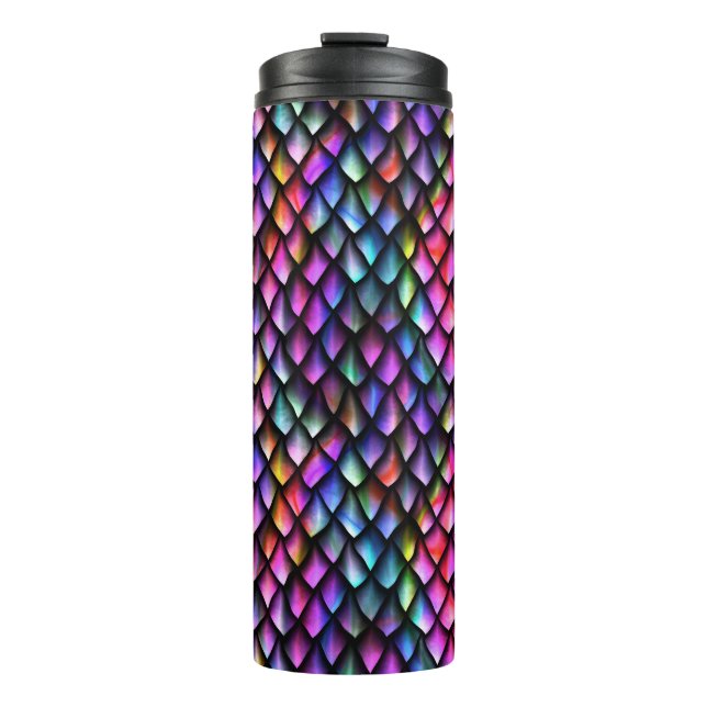 Bouteilles Isothermes Arc-en-ciel Dragon Scales Thermique Tumbler (Devant)