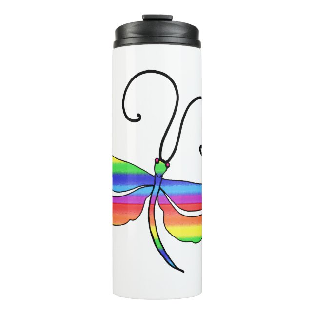 Bouteilles Isothermes Arc-en-ciel dragonfly insecte art (Devant)
