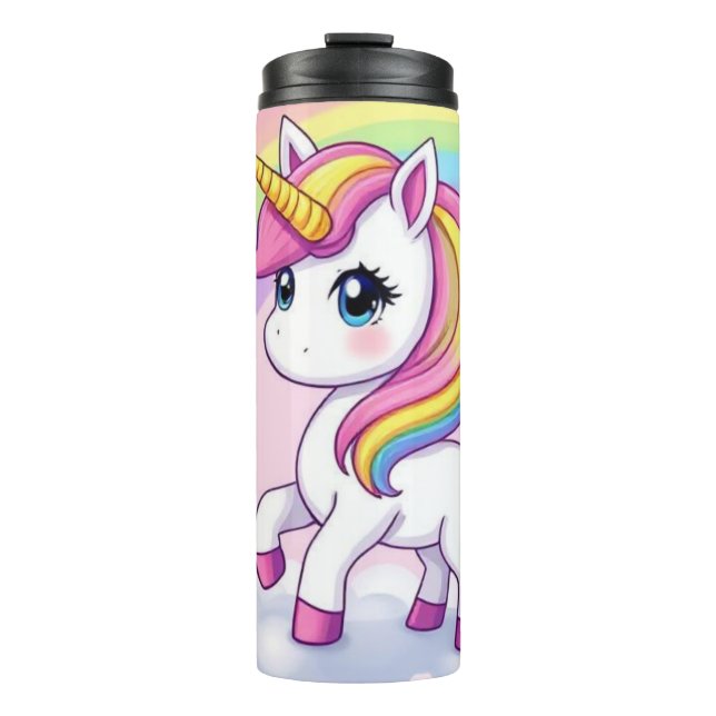 Bouteilles Isothermes Arc-en-ciel Unicorn Tumbler - Sip the Magic (Devant)