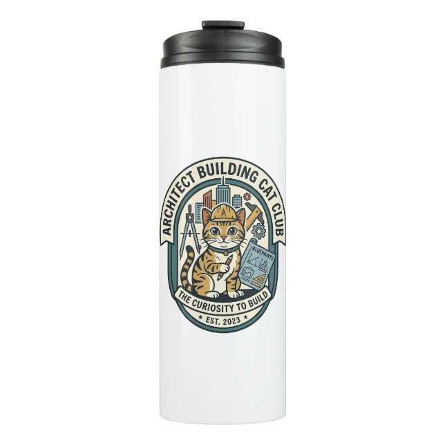 Bouteilles Isothermes Architect Building Cat Cat Graphic Tee Art - Archi (Devant)