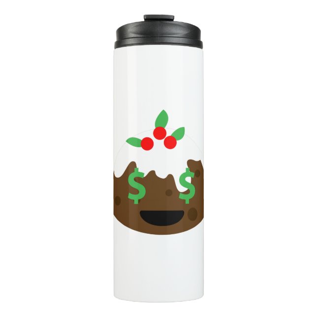 Bouteilles Isothermes argent yeux pub de noël (Devant)