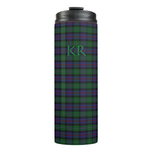 Bouteilles Isothermes Argyll District Tartan avec monogramme / initiales (Devant)