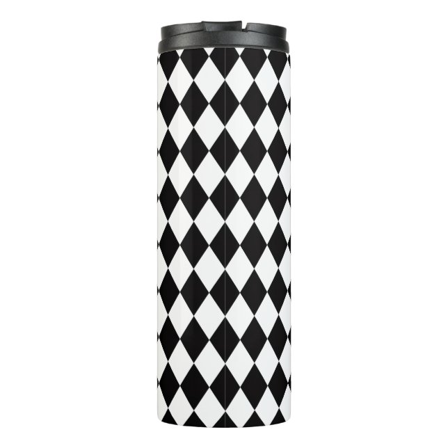 Bouteilles Isothermes Arlequin noir et blanc (Dos)