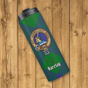 Bouteilles Isothermes Armoiries du clan Barclay sur tartan