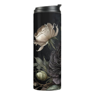 Bouteilles Isothermes Arrangement gothique Rose Fleur noire