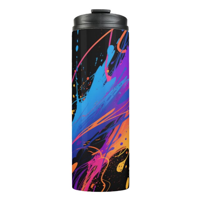 Bouteilles Isothermes Arrière - plan Abstrait de peinture colorée (Devant)