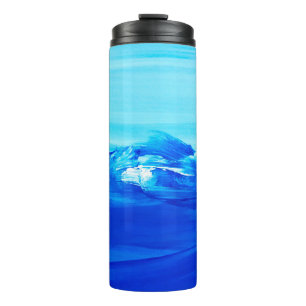 Bouteilles Isothermes arrière - plan Abstrait de peinture d'art bleu. L'