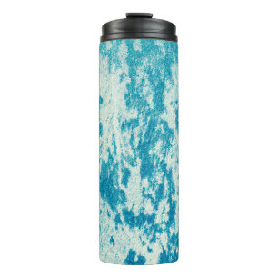 Bouteilles Isothermes Arrière - plan bleu texturé en tissu dense. Con