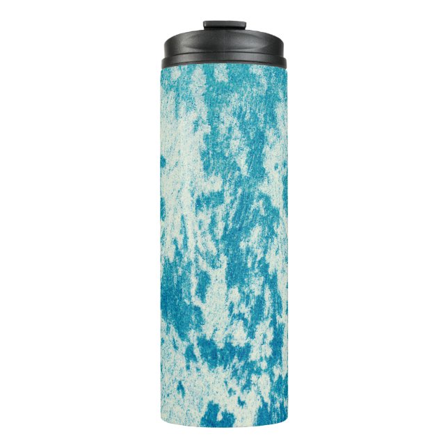 Bouteilles Isothermes Arrière - plan bleu texturé en tissu dense. Con (Devant)