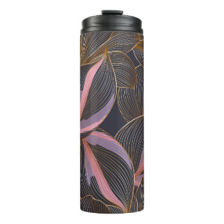 Bouteilles Isothermes Arrière - plan floral doré de luxe avec trop