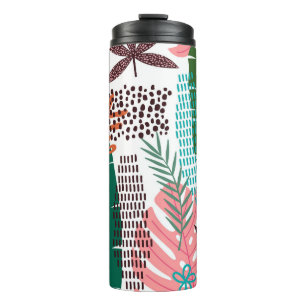 Bouteilles Isothermes Arrière - plan tropical motif sans couture avec Mo