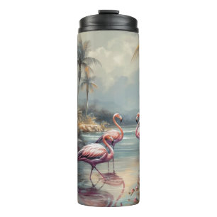 Bouteilles Isothermes Art de lagon tropical flamant vintage Floride