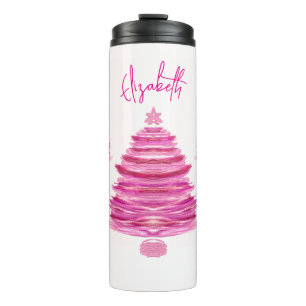 Bouteilles Isothermes Art de l'arbre de Noël rose