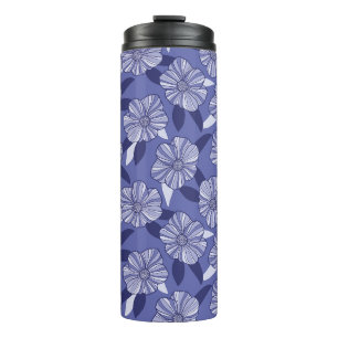 Bouteilles Isothermes Art de ligne floral pourpre botanique