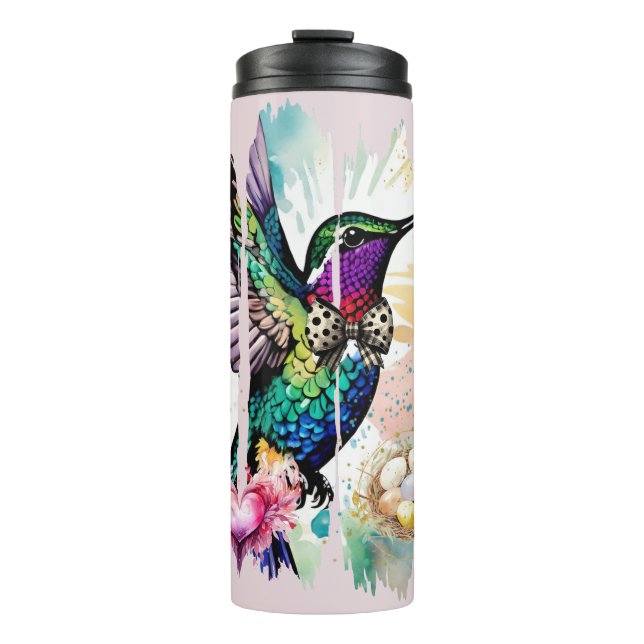 Bouteilles Isothermes Art de l'oiseau à la brosse (Devant)