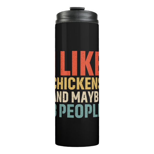 Bouteilles Isothermes Art de poulet J'aime les poulets (Devant)