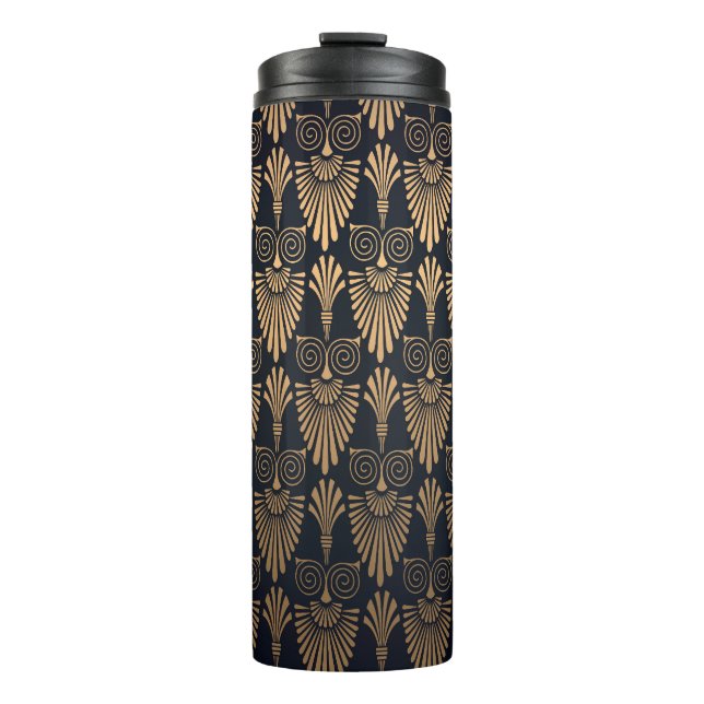 Bouteilles Isothermes Art Déco Black Gold : Retro. (Devant)